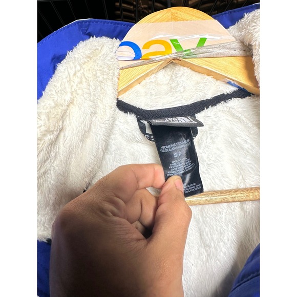 The North Face HyVent White Blue Insulated Ski Snowboard Jacket Womens S - Picture 3 of 7